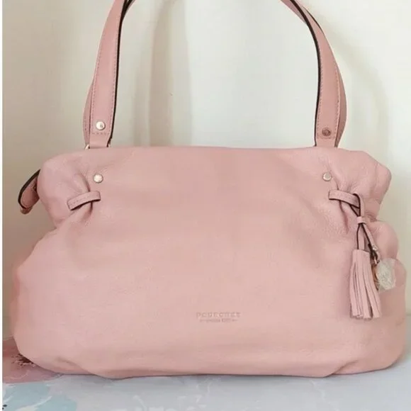 Maison Pourchet Powder Pink Buttery Soft Leather Bag Made in France Like New! 😍 - Picture 3 of 15